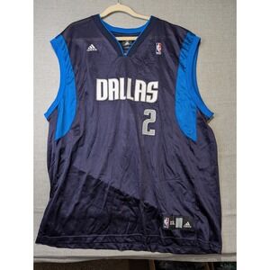 Adidas Dallas Mavericks Jersey Mens XXL Navy Blue Nylon Excellent Jason Kidd 2